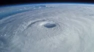 Huge Rotating Hurricane From Space (With Visible &Quot;Eye&Quot;) Stock Footage