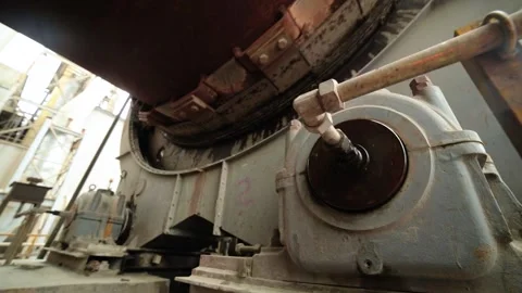 Huge rotating mechanism Stock Footage 131585549