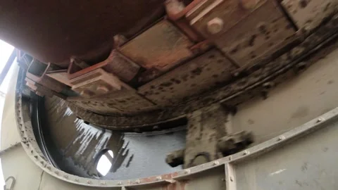Huge rotating mechanism Stock Footage 131585622