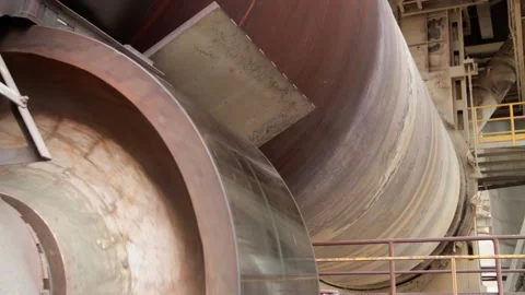 Huge rotating mechanism Stock Footage 131585693