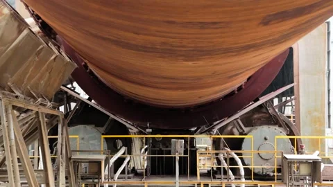 Huge rotating mechanism Stock Footage 131585799