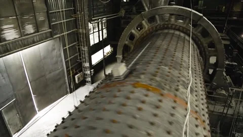 Huge rotating mechanism Stock Footage 131586170