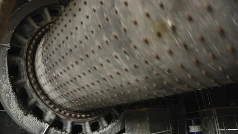Huge rotating mechanism Stock Footage 131586204