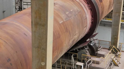 Huge rotating mechanism Stock Footage 131586355