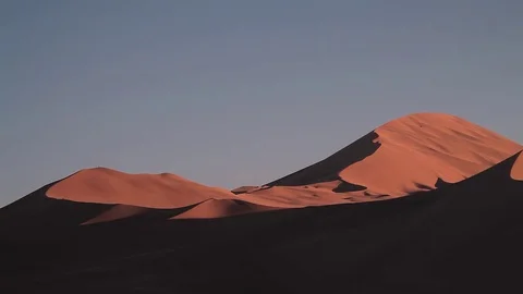 Huge Sand dune and Sunset Stock Footage 76923960