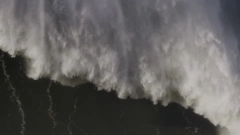 Huge scary wave breaking Stock Footage 230458350