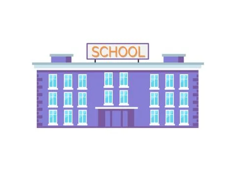 Huge School Building Vector Illustration Ilustración de archivo