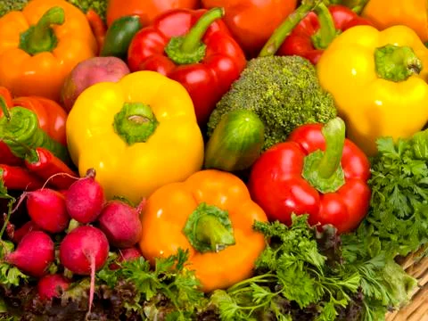 Huge serving of vegetables Stock Photos