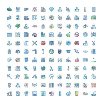 Huge set hand drawn scribble doodle icons Stock Illustration