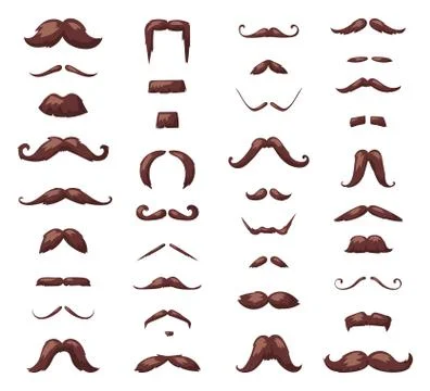 Huge set of vector mustache Illustrazione stock