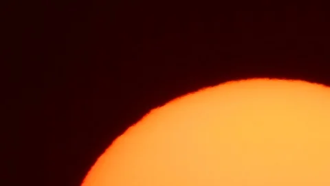 Huge setting sun in the evening Stock Footage 110903634