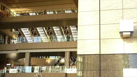 Huge shopping mall directly connected to Osaka Station Stock Footage 229705168
