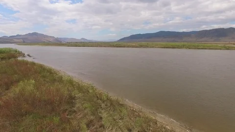 Huge Siberian river Stock Footage 103528004