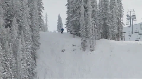 Huge Ski Crash Video stock 26661410