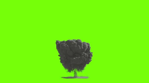 Huge smoke explosion on green screen. Stock Footage 30405777