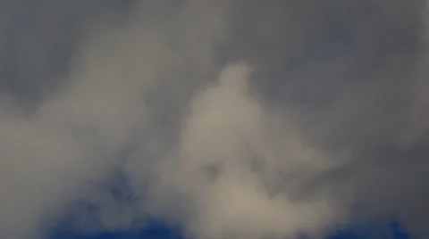 Huge smoke polluting sky, time lapse, fast motion Stock Footage 34297392