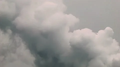 Huge Smoke Stack Clouds From Volcano Stock Footage 197175442