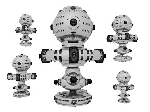 Huge spaceships Stock Illustration