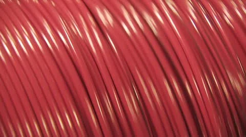 Huge Spinning Spool Of Organge Wire 스톡 동영상 18964075