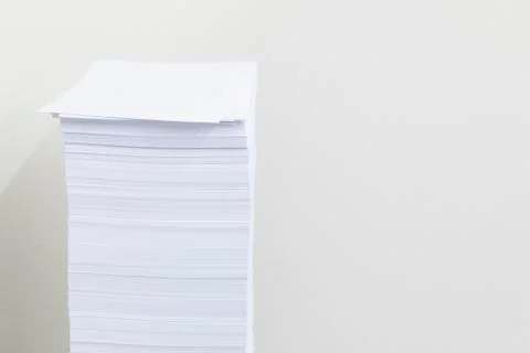 Huge stack of blank paper Stock Photos