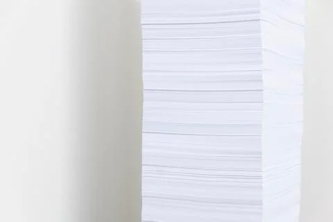 Huge stack of blank paper Foto stock