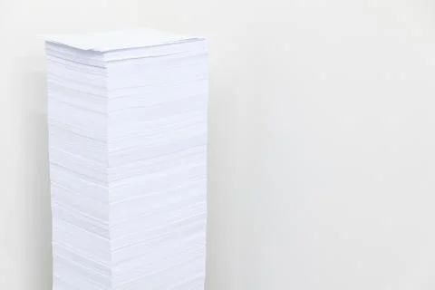 Huge stack of blank paper Stock Photos