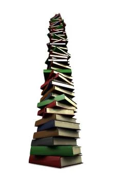 Huge stack of books Stock Illustration