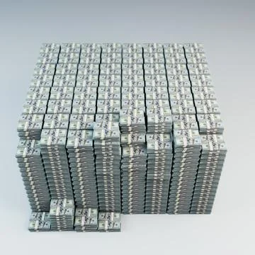 Huge stack of dollar banknotes Stock Illustration