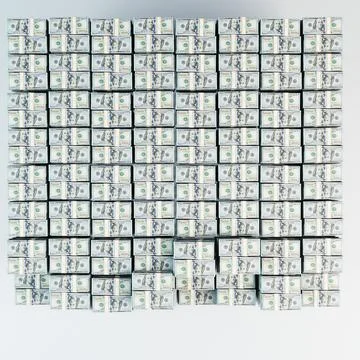 Huge stack of dollar banknotes Stockillustratie
