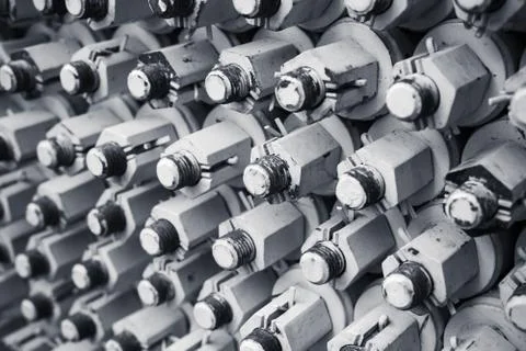 Huge stack of industrial details Stock Photos