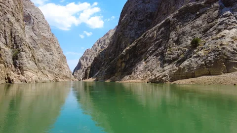 Huge steep cliffs, a canyon on the Euphrates River, Dramatic geological wonder 動画素材 161328803