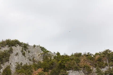 Huge stone mountain. Rock background. Rocky mountains Foto stock