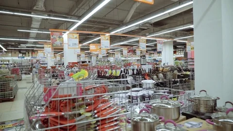 A huge store of utensils. Stock Footage 83246072