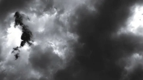 Huge Storm over the Sky, low Angle Stock Footage 81138174