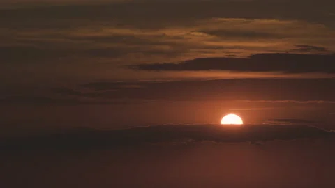 The huge sun behind the clouds Stock Footage 167330814