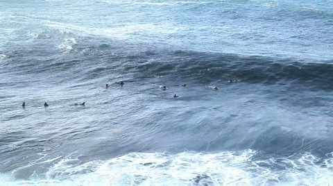 Huge Surf / Surfing Stock Footage 810918