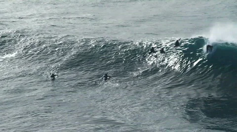 Huge Surf / Surfing Stock Footage 811066