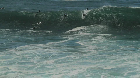 Huge Surf / Surfing Stock Footage 811143