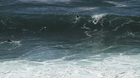 Huge Surf / Surfing Slo motion Video stock 889357