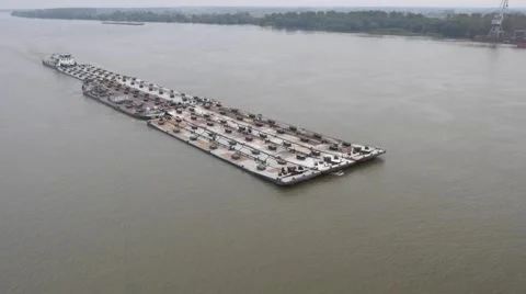 Huge tanker ship moving on the river Danube Видео 58261083