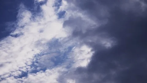 Huge thunderclouds fly in the sky Stock Footage 107795281