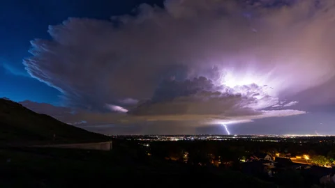 Huge Thunderstorm Supercell over Denver, Colorado on May 30th 2024 Time Lapse Stock Footage 276634050