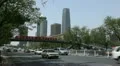 Huge Traffic Jam and Air Pollution in Beijing, China due to Mongolian dust storm HD Footage