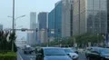 Huge Traffic Jam and Air Pollution in Beijing, China due to Mongolian dust storm HD Footage