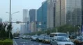 Huge Traffic Jam and Air Pollution in Beijing, China due to Mongolian dust storm HD Footage