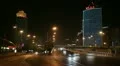 Huge Traffic Jam in Beijing CBD, China, Neon Lights by night, time lapse HD Footage