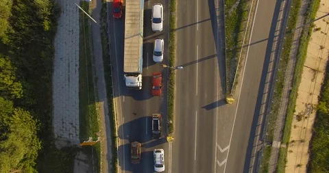 Huge traffic jam on the road Stock Footage 93180185