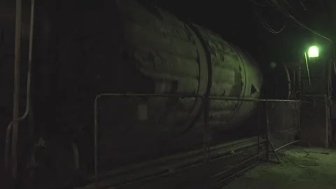 A huge unit for grinding coal into dust at a thermal power plant Stock Footage 313429174
