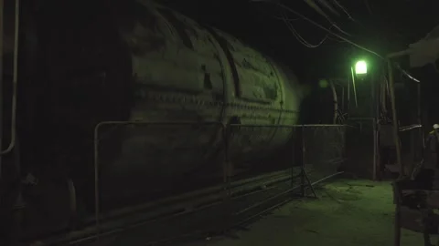 A huge unit for grinding coal into dust at a thermal power plant Stock Footage 313429180