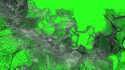 Huge Water Drop Exploding effects on Green Screen Background isolated for VFX Stock Footage 145094224